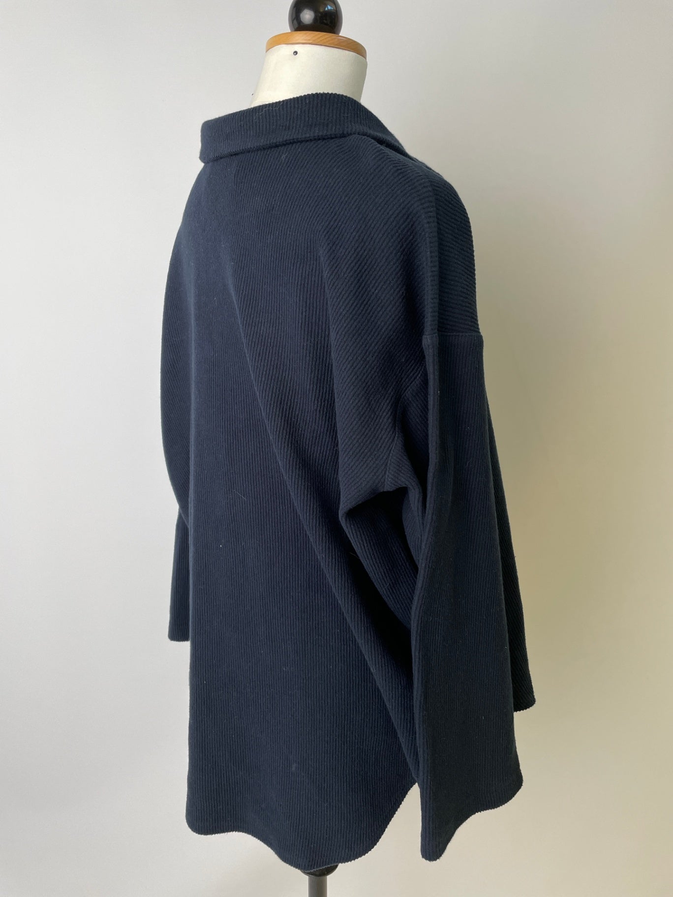 Bonnie | Bluse | Cordsweat dunkelblau | Größe L | Second Love