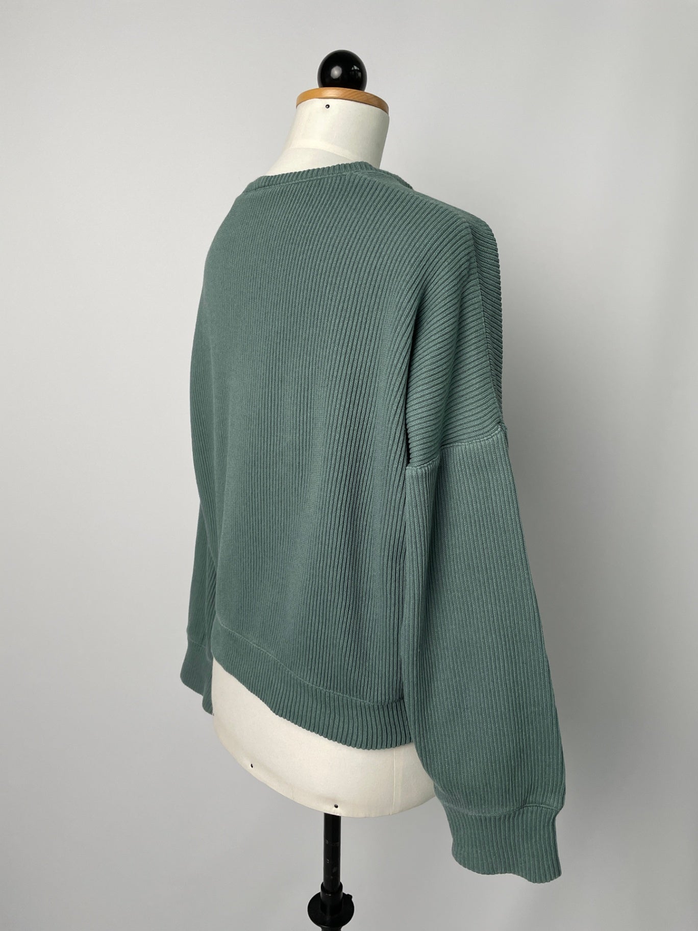 Sophie | Sweater | Bio Baumwoll-Strick salbei | Größe XXS | Second Love