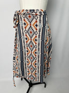 Wanda | Midi-Wickelrock | Jacquard Musterstrick Rauten beige | Größe 4XL | Second Love