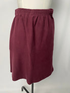 Rieke | Knielanger, lockerer Rock | Cordsweat Pflaume | Größe M | Second Love