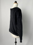 Winja | Langärmlige Wickelbluse | Velvet schwarz | Größe 2 | Second Love