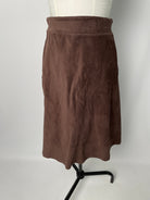 Romy | Midirock mit Taschen | Velvet-Cord braun | Größe XXXL | Second Love