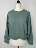 Sophie | Sweater | Bio Baumwoll-Strick salbei | Größe XXS | Second Love