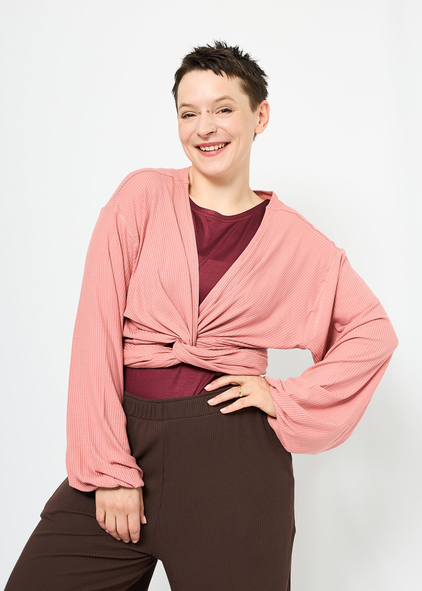 Winja | Wickelbluse mit Ballonärmeln | individualisierbar