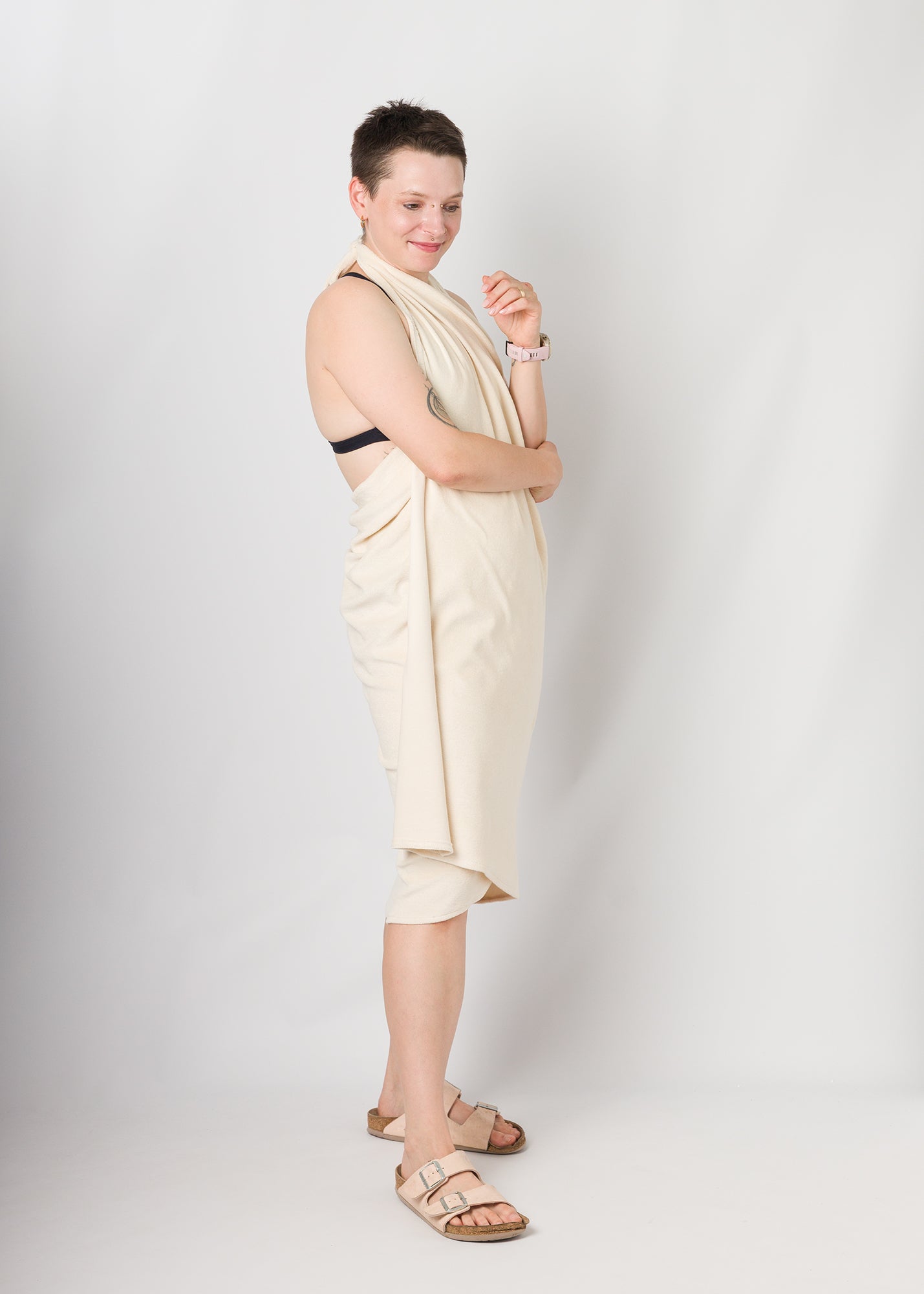 Melly trägt auf dem Foto 'Trudi' Größe 1, Frottee