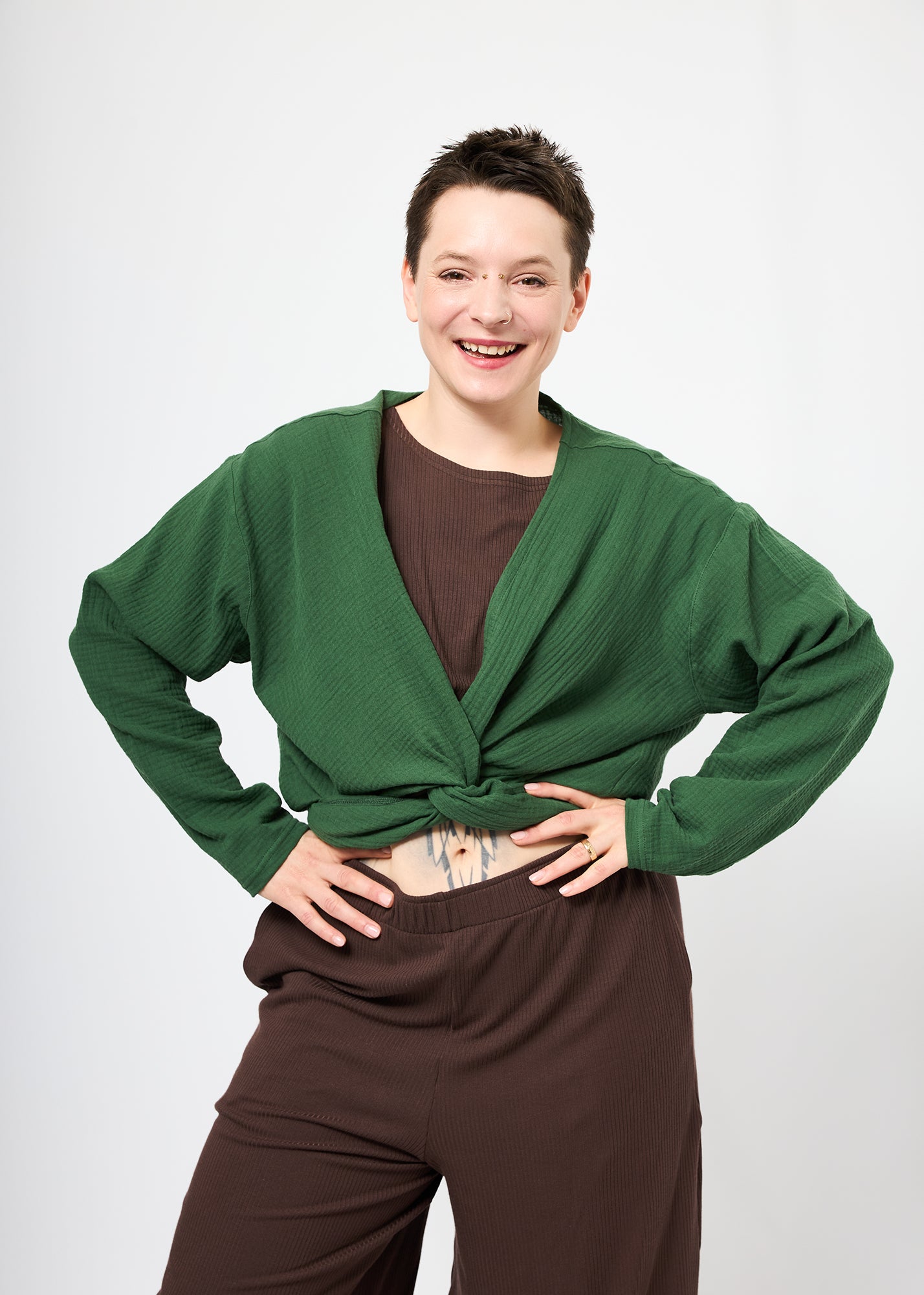 Winja | Langärmlige Wickelbluse | individualisierbar